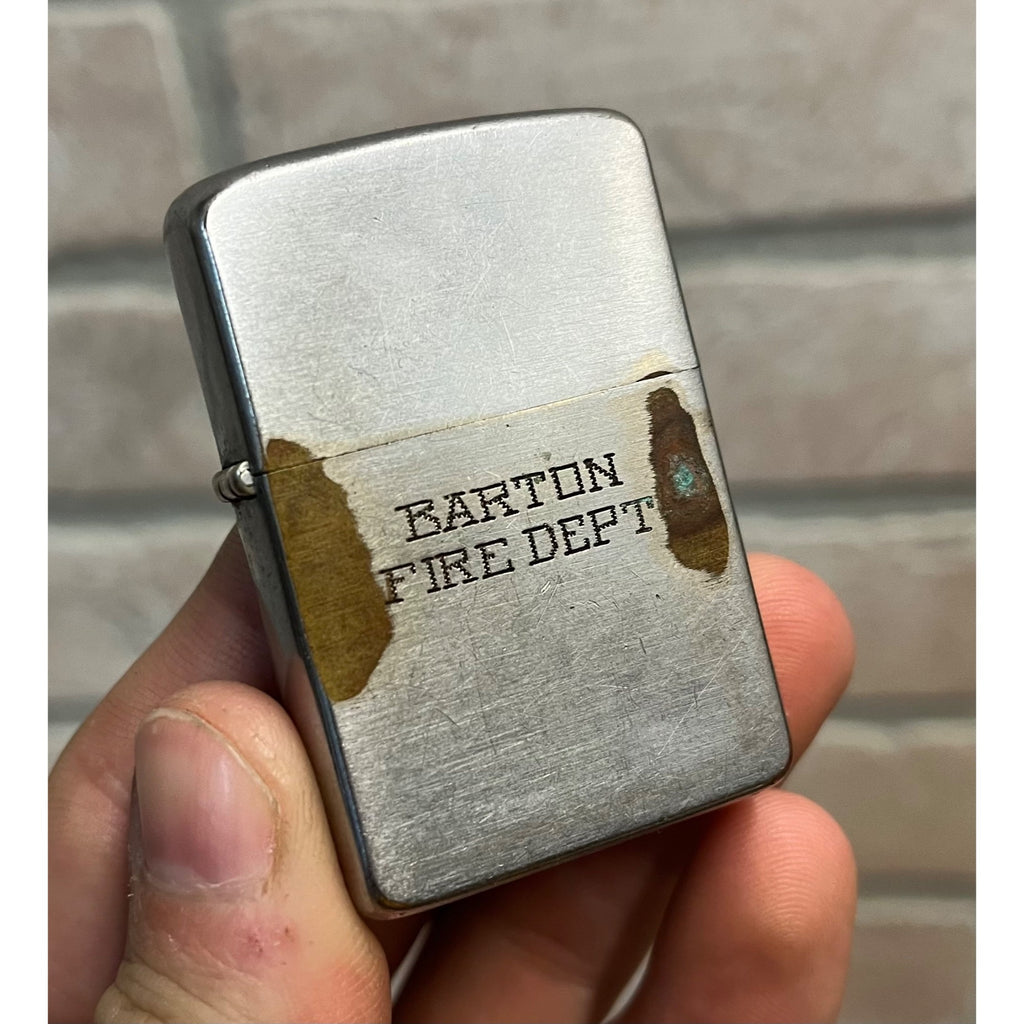 Vintage Barton Wisconsin Fire Department ZIPPO Lighter 1957