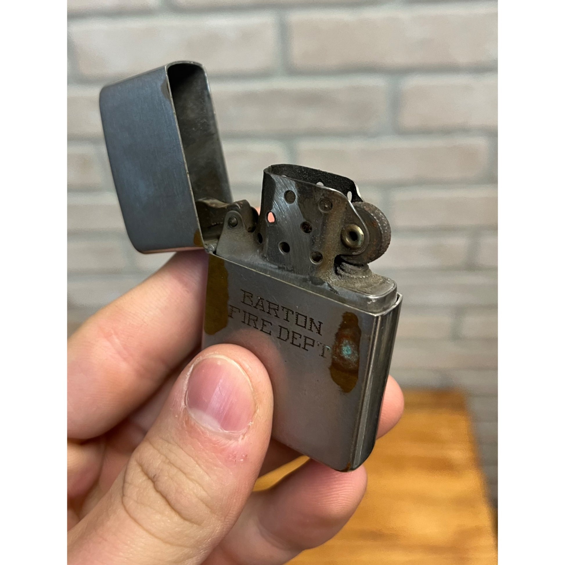 Vintage Barton Wisconsin Fire Department ZIPPO Lighter 1957