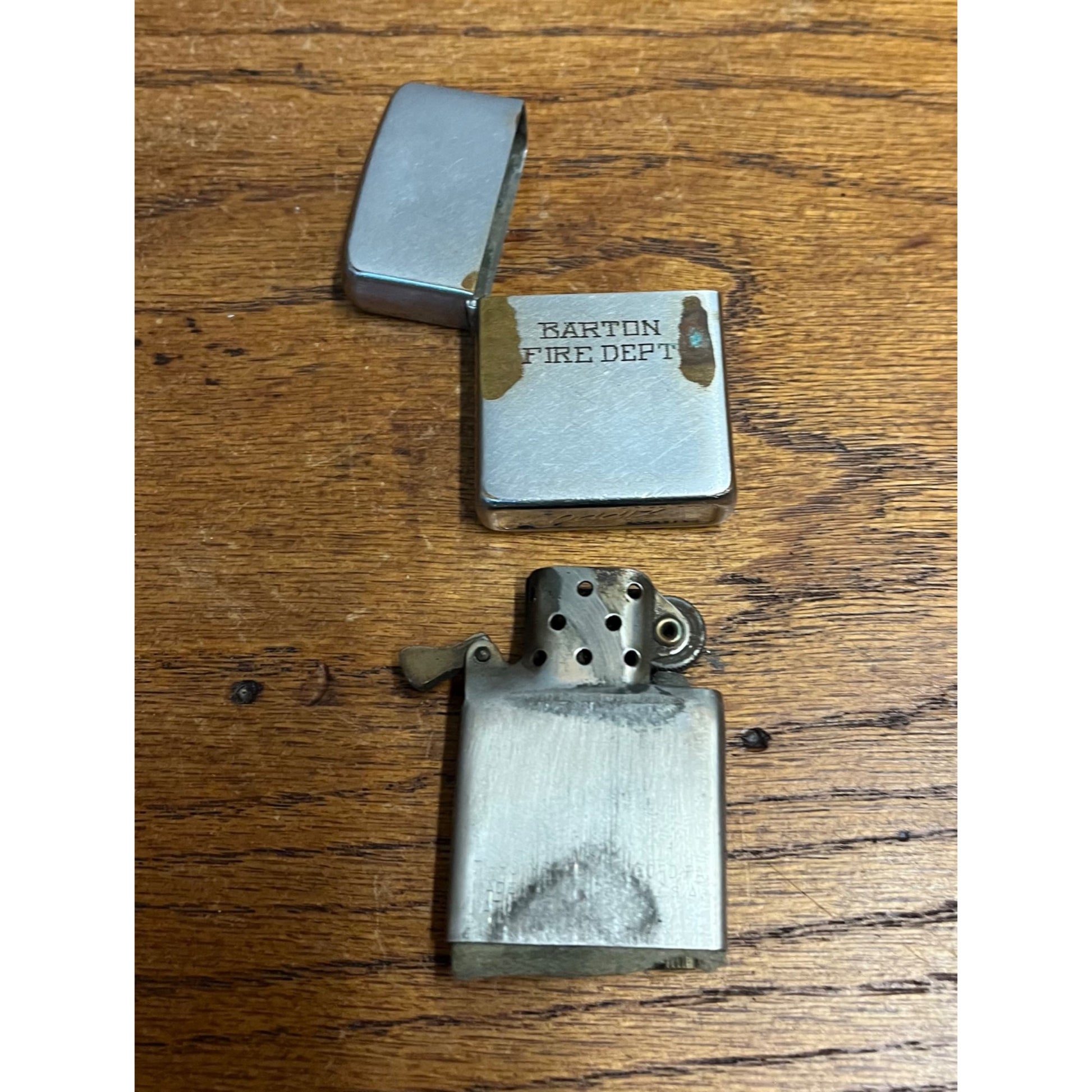 Vintage Barton Wisconsin Fire Department ZIPPO Lighter 1957