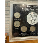 The Legend of the Silver Mercury Dime Display Set 90% Silver Coins