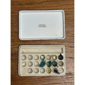 Antique Vintage E.W. Devoe & Co. "Elaroo" Porcelain Painters Tray Palette w/ Lid