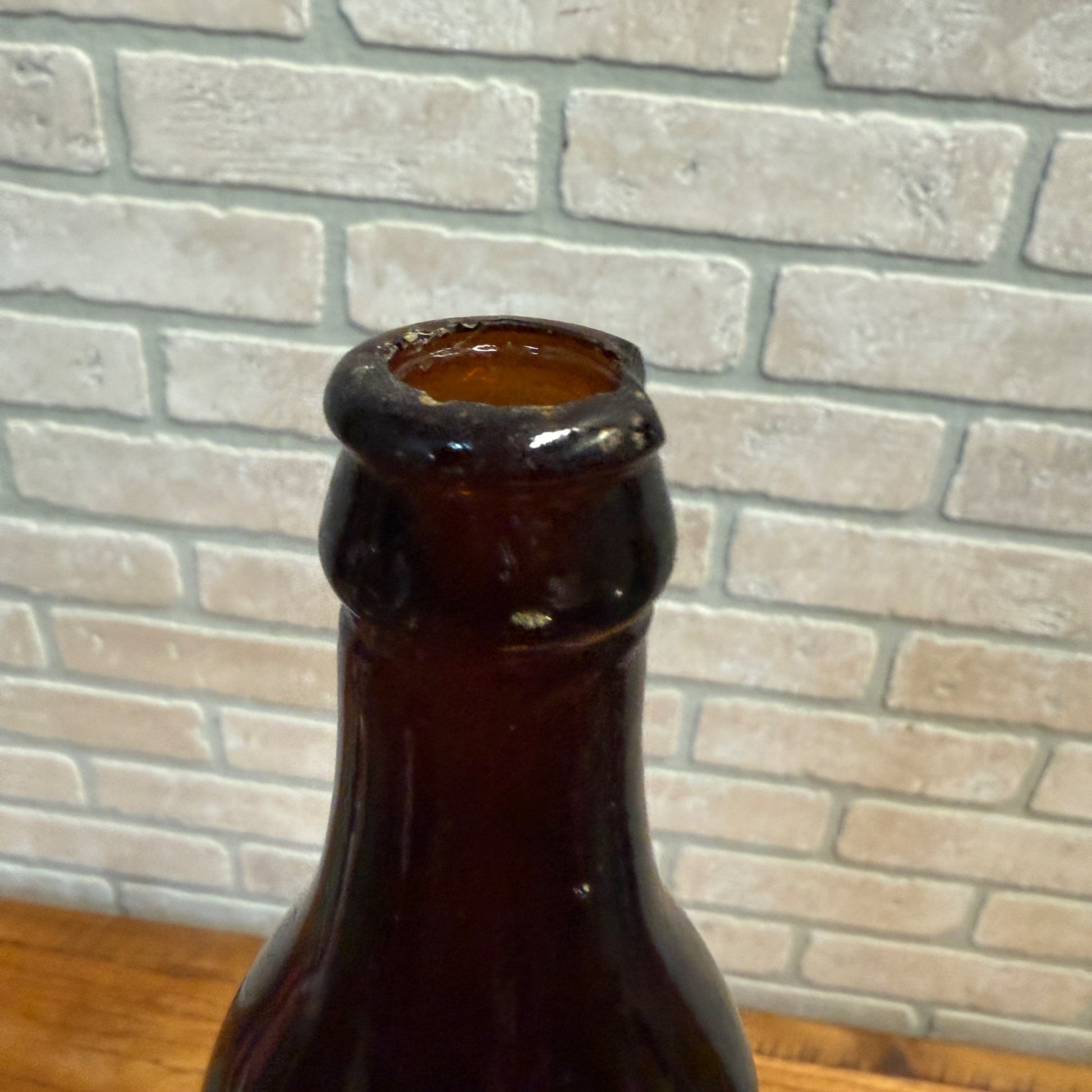 Vintage Campbellsport Bottling Works Amber Brown Beer Bottle Wisconsin WI Wis