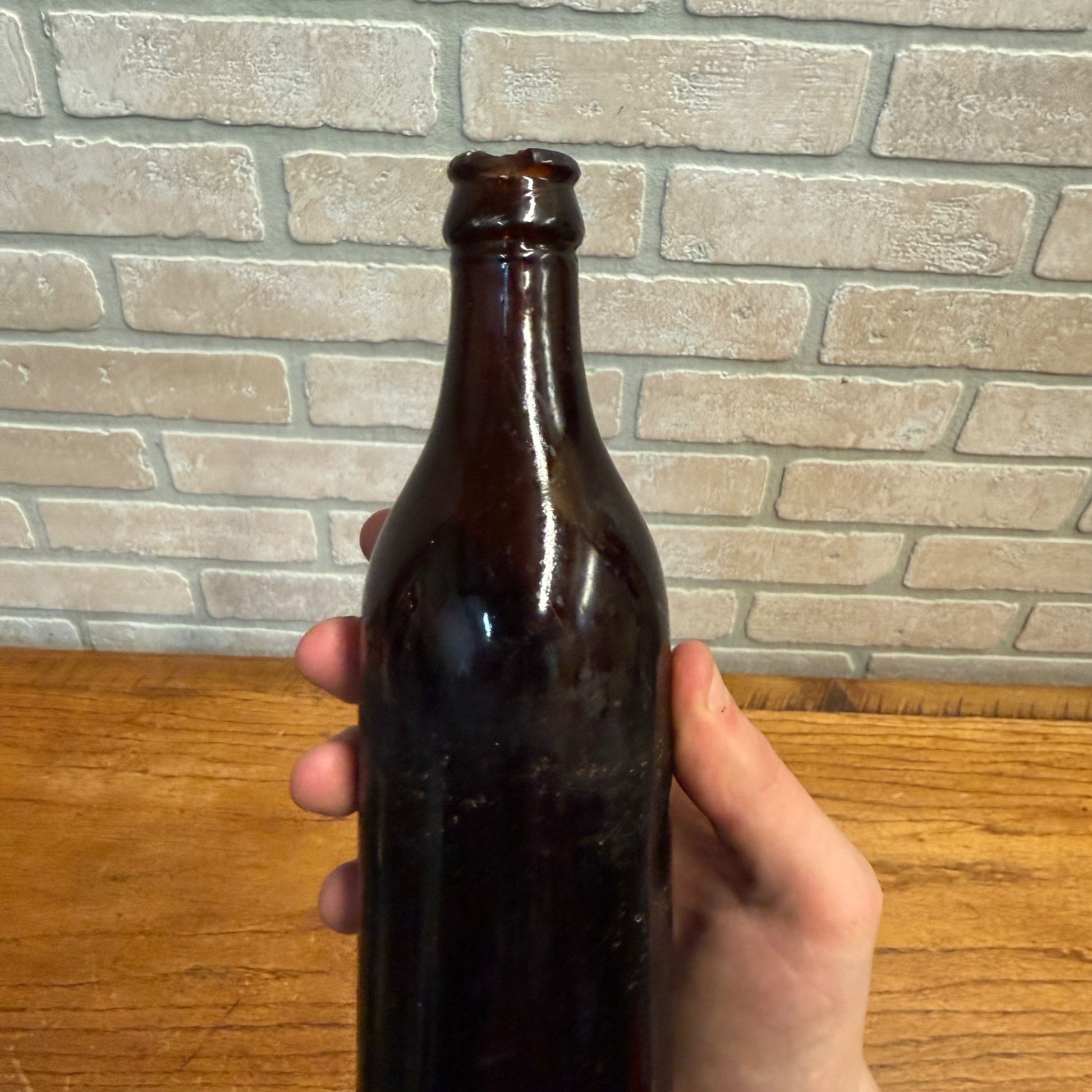 Vintage Campbellsport Bottling Works Amber Brown Beer Bottle Wisconsin WI Wis