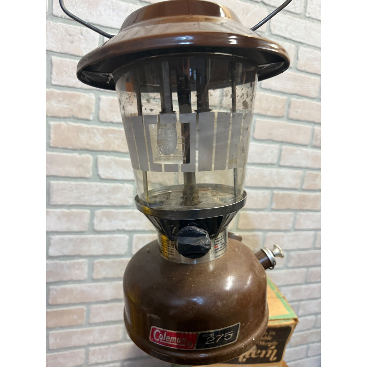 Vintage Coleman 275-710 Brown Double Mantle Lantern Original Box Paperwork USA