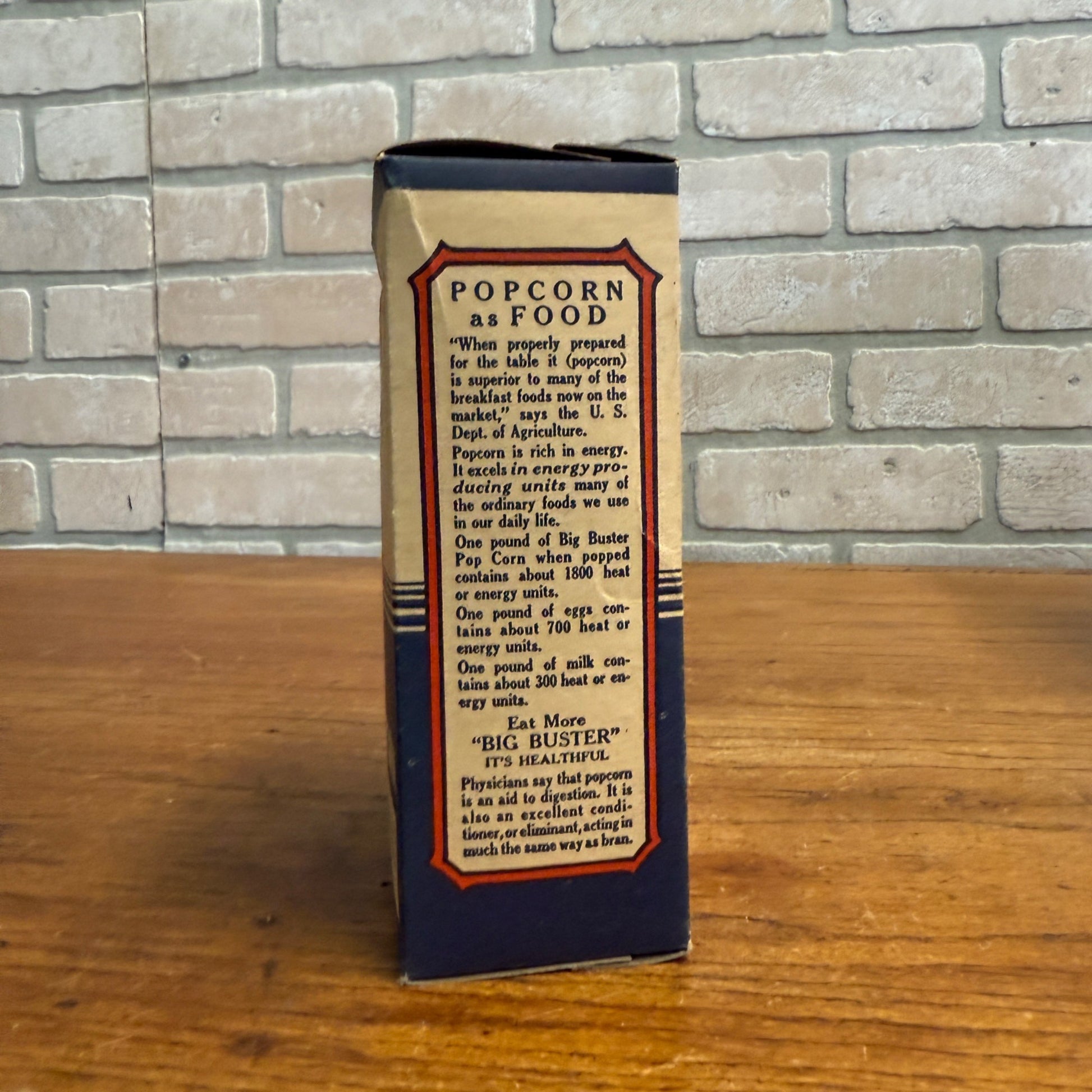 Vintage Big Buster Drummer Popcorn Box Movie Theater Decor Kitchen