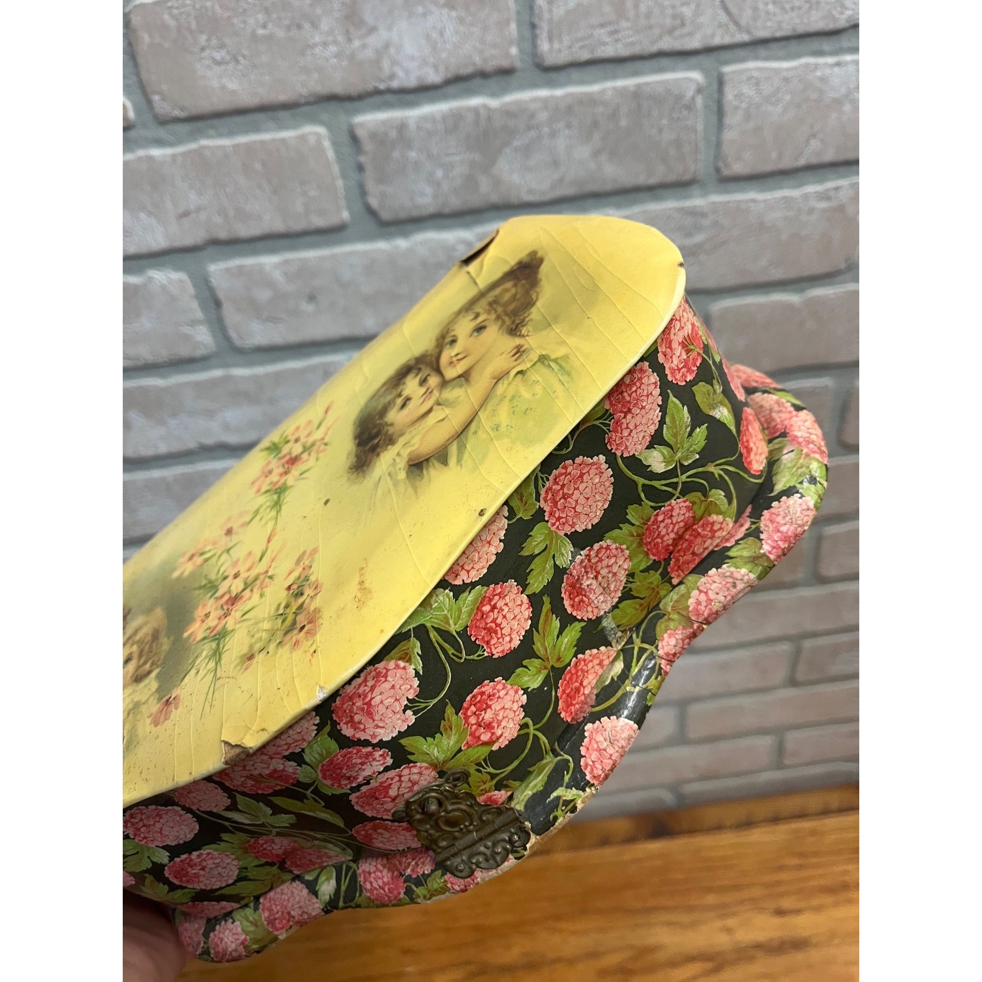 Vintage Antique Victorian Celluloid Vanity Dresser Trinket Box