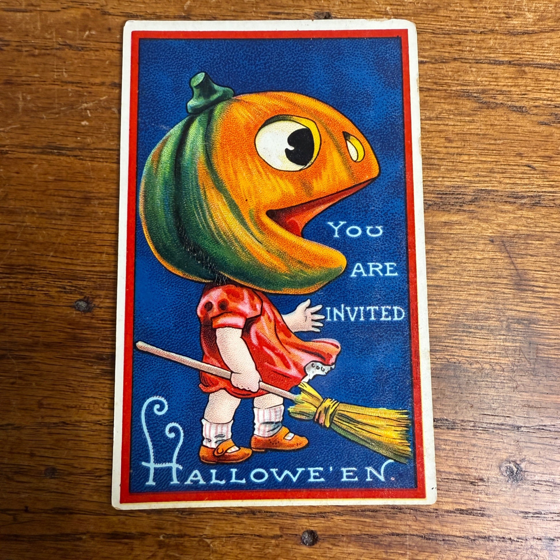 HALLOWEEN POSTCARD, BARTON & SPOONER SERIES 7107, YOU ARE INVITED HALLOWE'EN