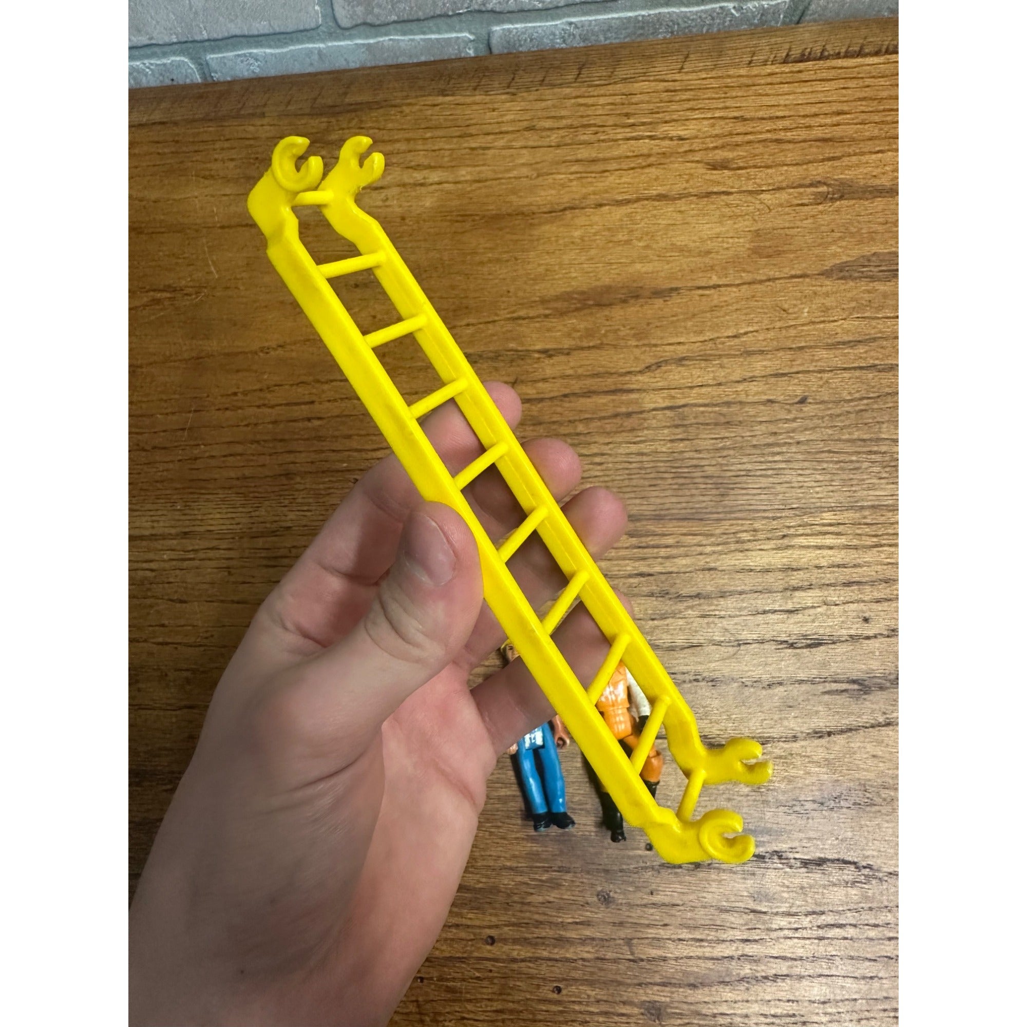 Vintage 1974 Fisher Price Construction Adventure People Action Figures Toys w/ Ladder