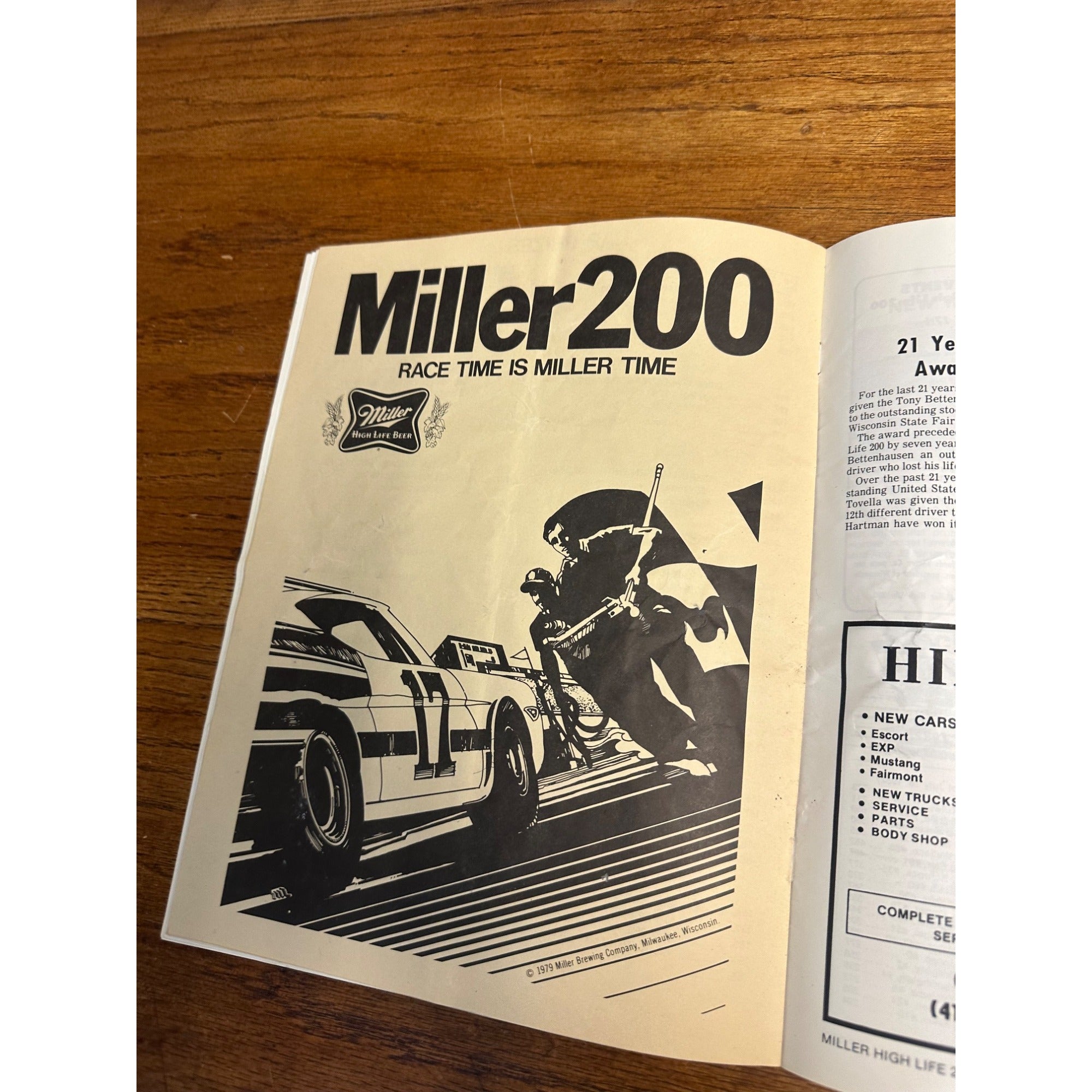 1982 Miller High Life 200 Stock Car Race Souvenir Program Milwaukee Wisconsin