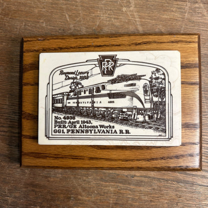 VINTAGE PENNSYLVANIA RAILROAD PLAQUE No.4935, 1943 PRR Ge Altoona Works