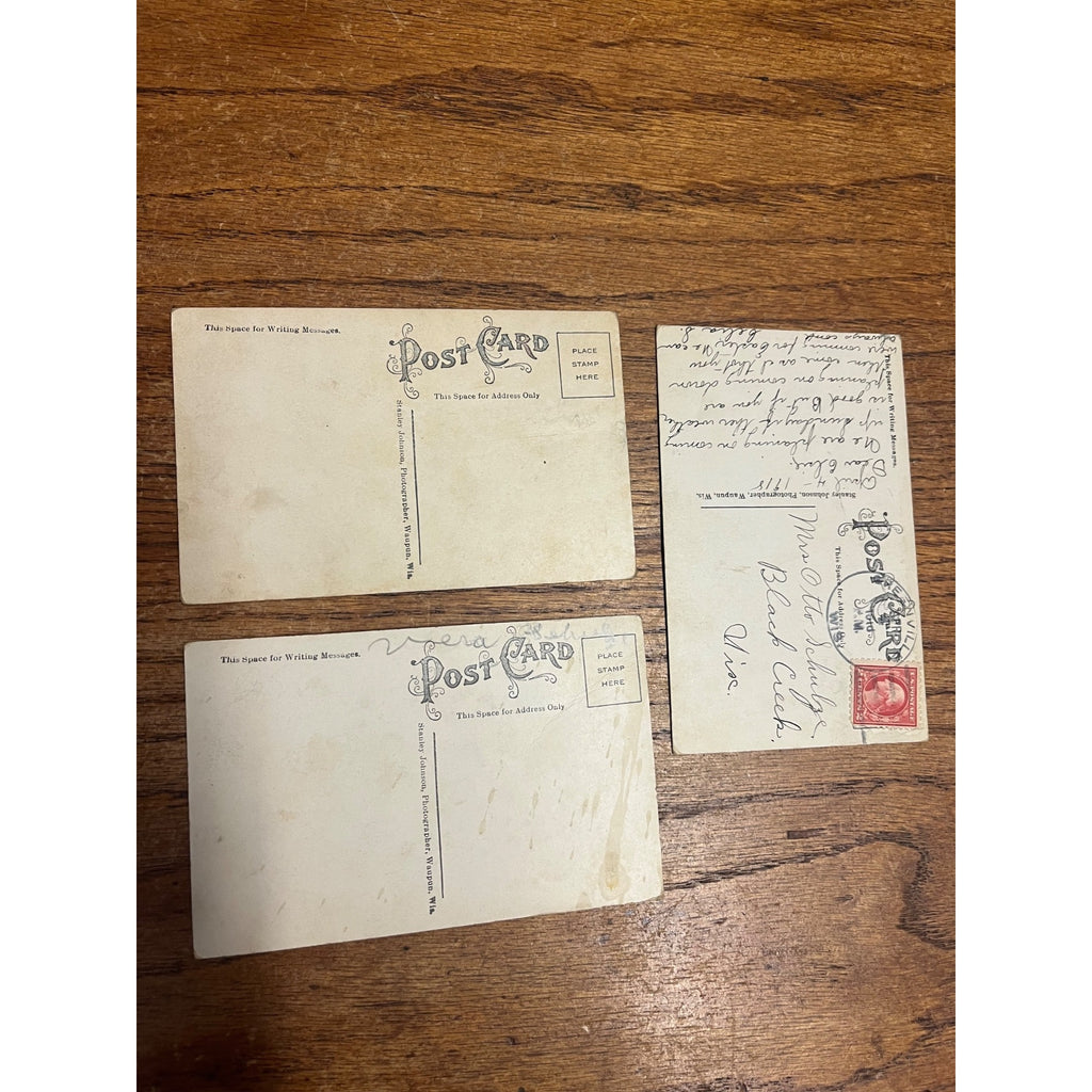 Vintage Lot Greenville Wisconsin Humorous Postcards Goat Cart Ducks