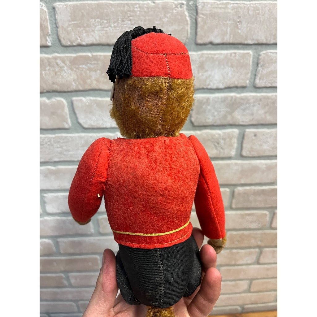 RARE 1920s Antique Mohair Jointed Schuco "Yes No" Bell Hop Mechanical Toy Monkey