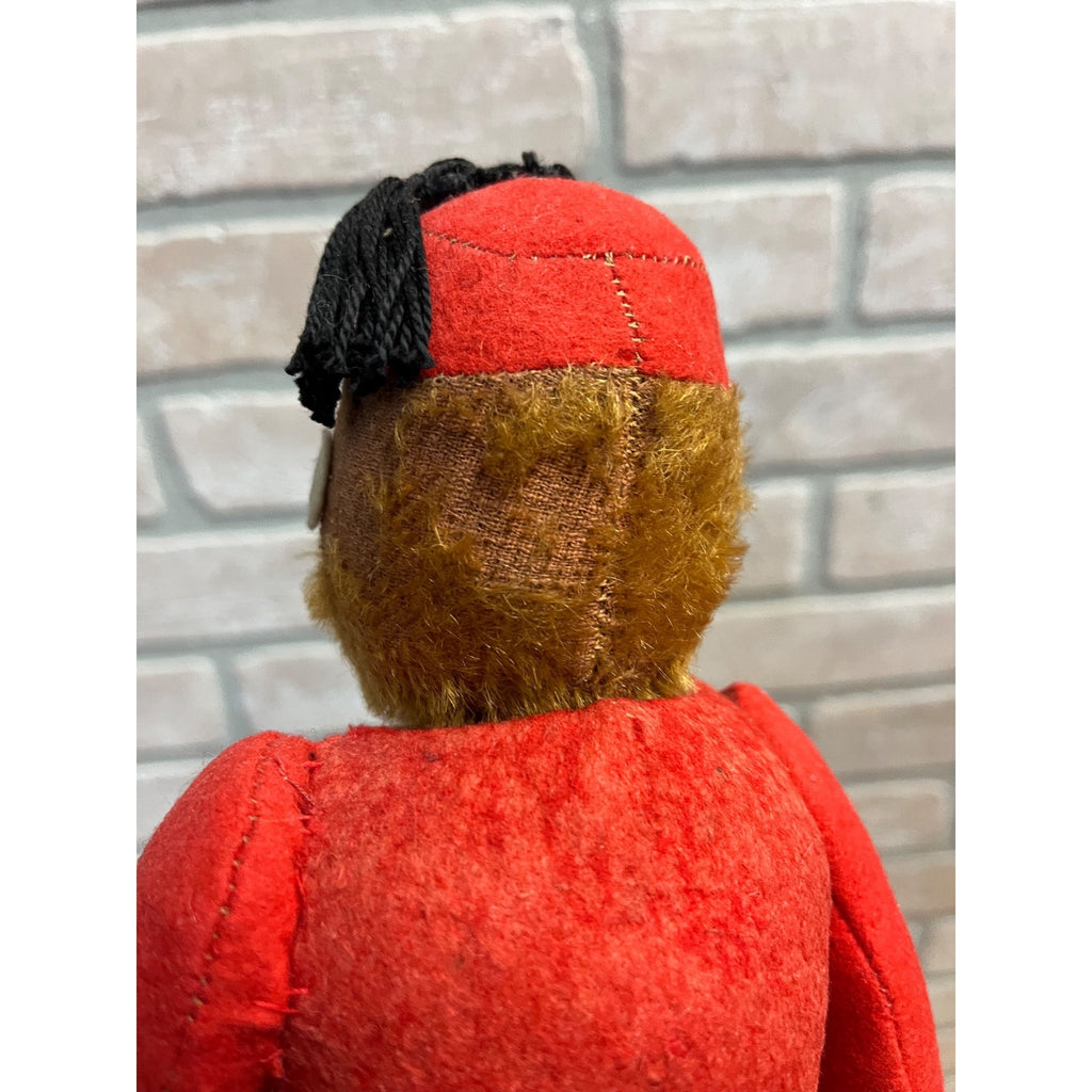 RARE 1920s Antique Mohair Jointed Schuco "Yes No" Bell Hop Mechanical Toy Monkey