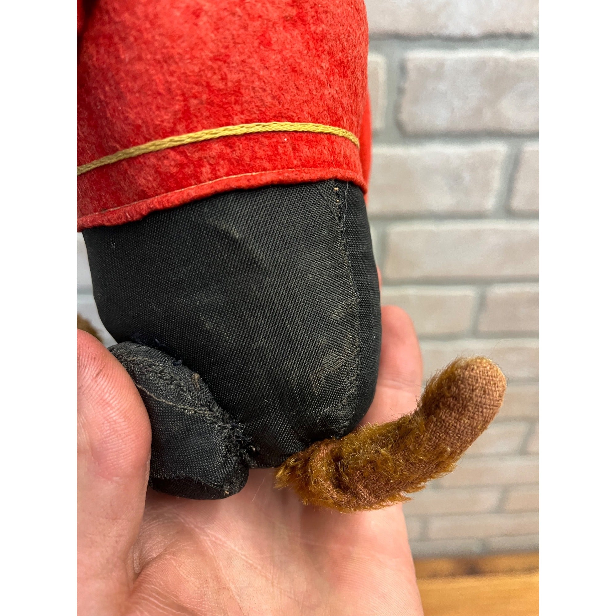 RARE 1920s Antique Mohair Jointed Schuco "Yes No" Bell Hop Mechanical Toy Monkey