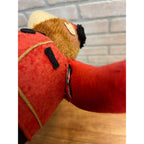 RARE 1920s Antique Mohair Jointed Schuco "Yes No" Bell Hop Mechanical Toy Monkey