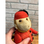 RARE 1920s Antique Mohair Jointed Schuco "Yes No" Bell Hop Mechanical Toy Monkey