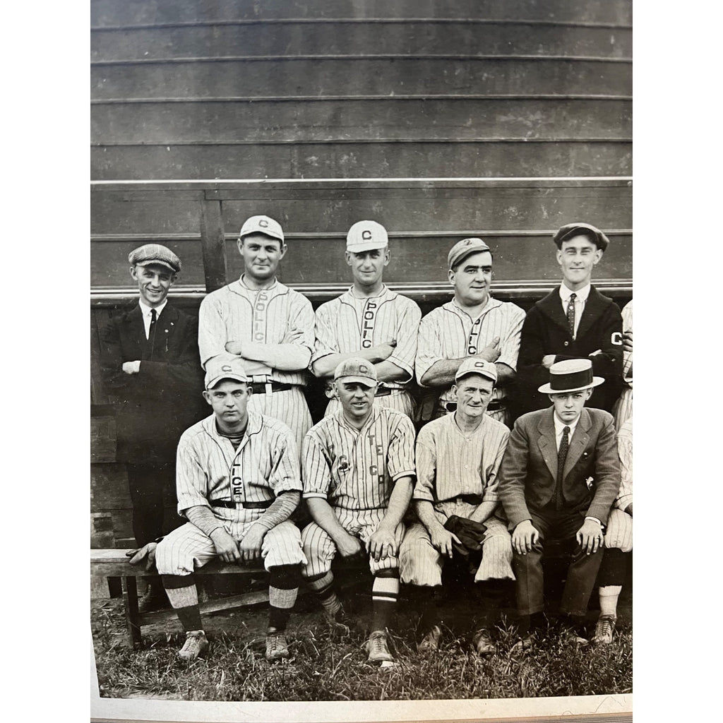 Vintage Early 1900s Baseball Team Cabinet Photo POLICE - Chicago? Antique Old