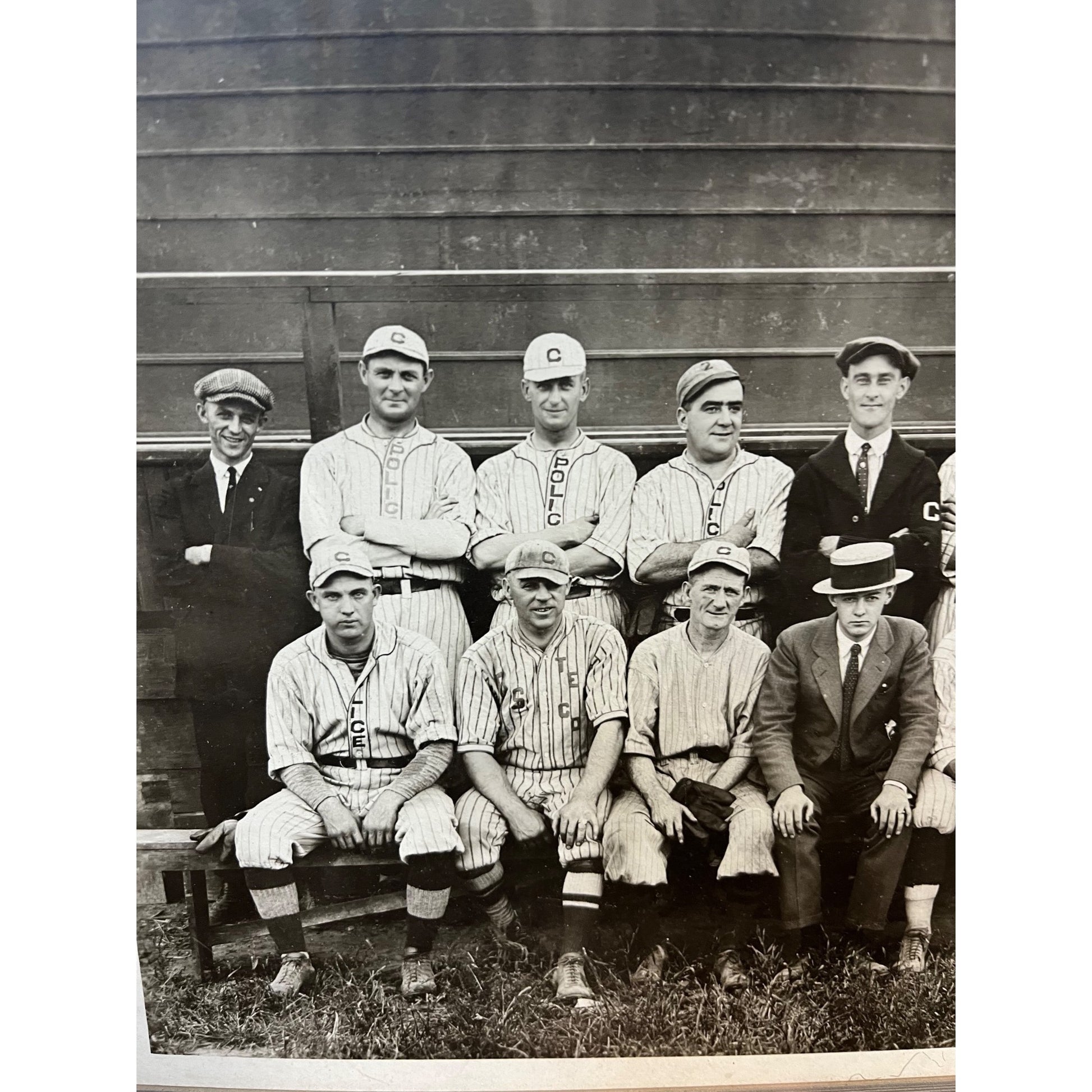 Vintage Early 1900s Baseball Team Cabinet Photo POLICE - Chicago? Antique Old