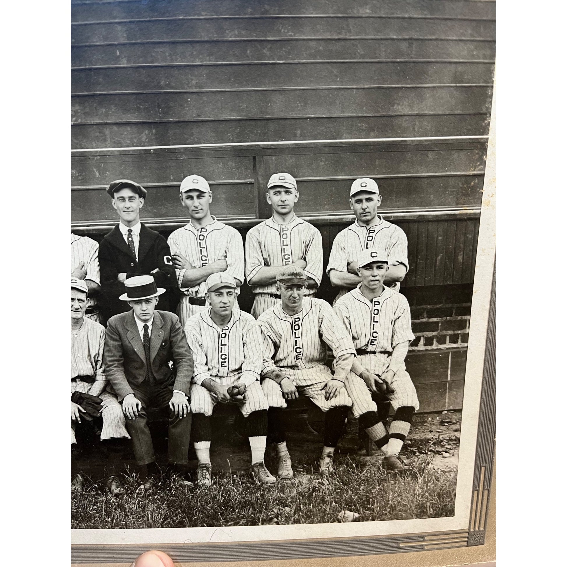 Vintage Early 1900s Baseball Team Cabinet Photo POLICE - Chicago? Antique Old