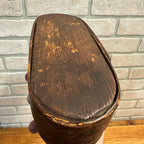 Antique Primitive 1800s Bentwood Covered Pantry Box 8" x 3.25" Farmhouse Country