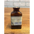 RARE Vintage Rensselaer Indiana Long's Drug Store Amber Glass Medicine Bottle