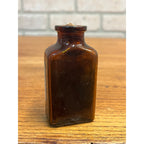 RARE Vintage Rensselaer Indiana Long's Drug Store Amber Glass Medicine Bottle