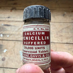 Vintage Calcium Penicillin Buffered Tablets Parke Davis Pharmacy Bottle