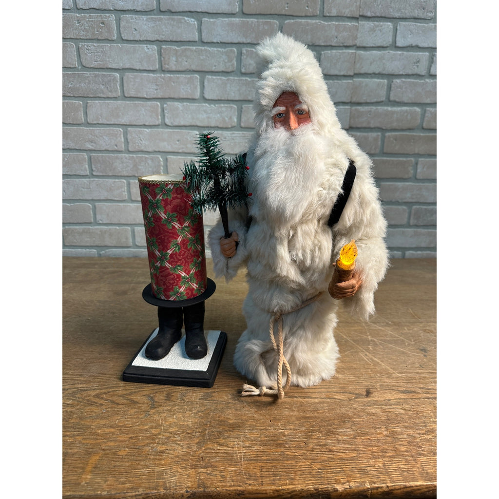 Primitive Santa Claus 23" Illuminated Figure by Joyce Cressi From a Simpler Time