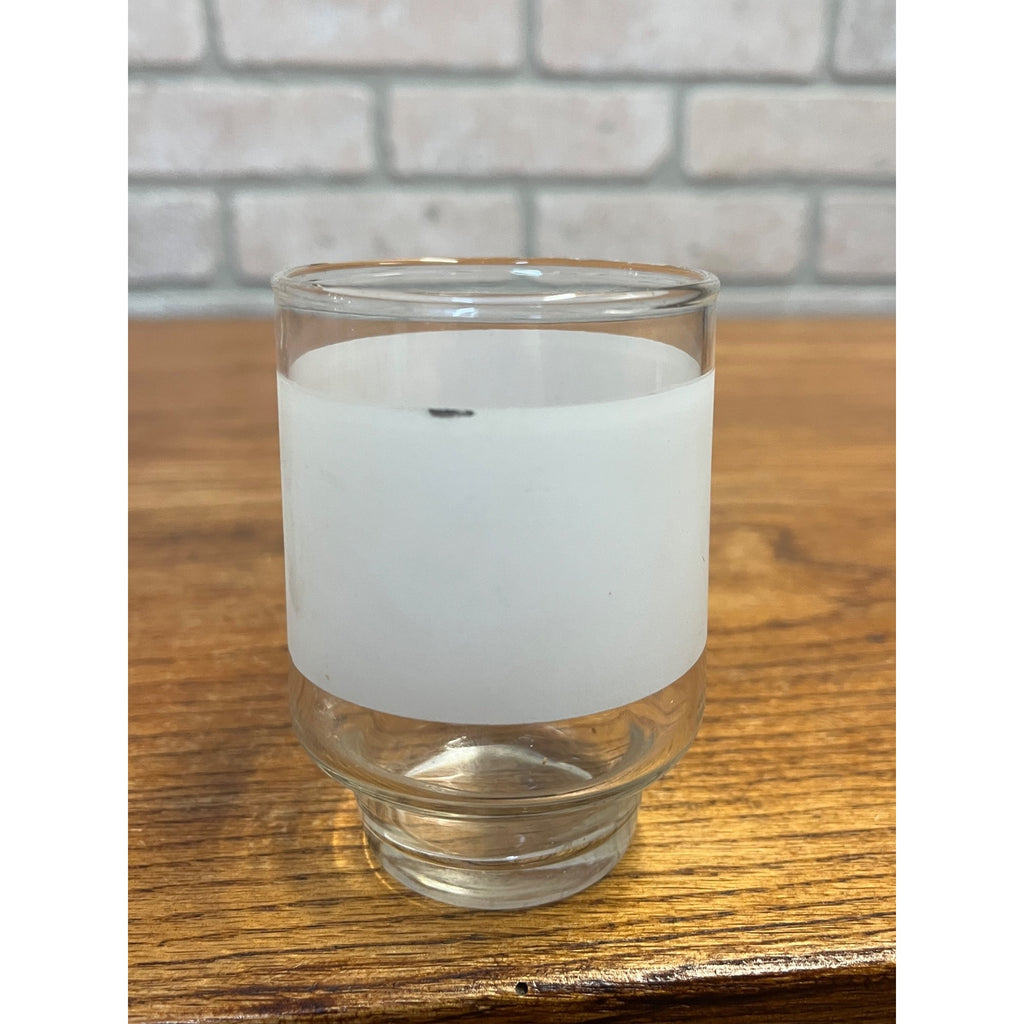Vintage Frosted McDonald's Promotional Juice Glass Circa 1980 Fast Food Collectible