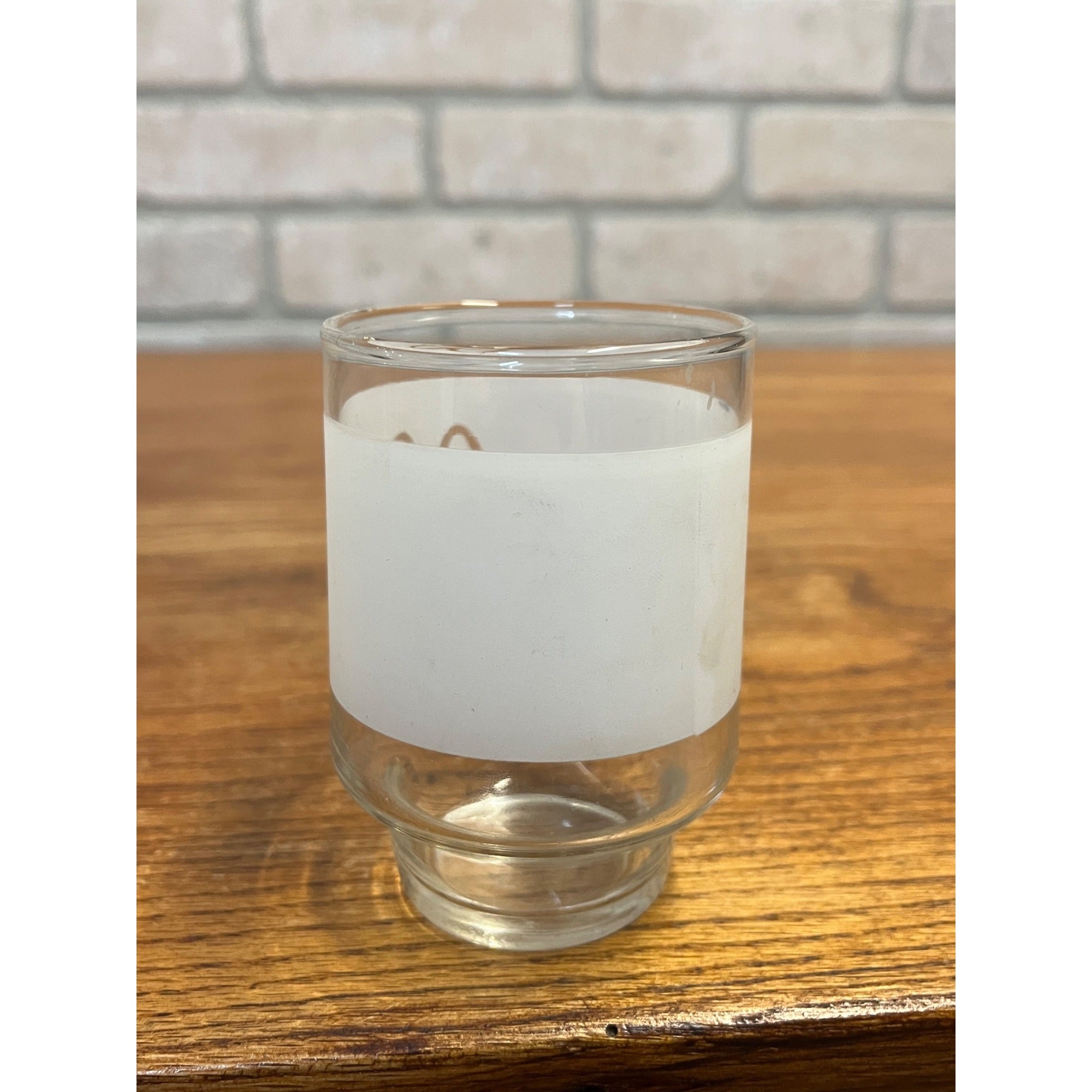 Vintage Frosted McDonald's Promotional Juice Glass Circa 1980 Fast Food Collectible