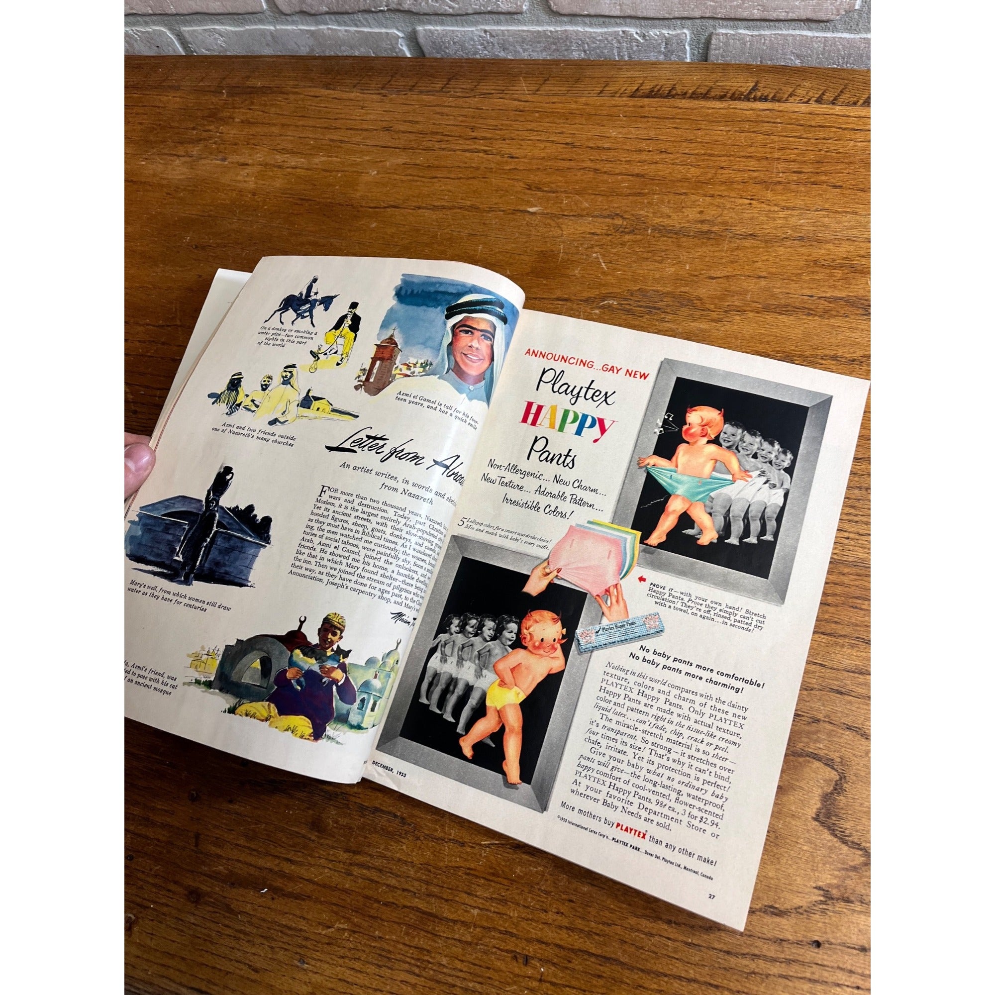 Vintage Woman’s Day Magazine 1953 December Christmas Ads, Cookie Recipes