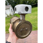 Antique Industrial Brass Nautical Ship's Lantern Wall Sconce CMW Co.