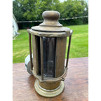 Antique Industrial Brass Nautical Ship's Lantern Wall Sconce CMW Co.