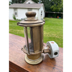 Antique Industrial Brass Nautical Ship's Lantern Wall Sconce CMW Co.