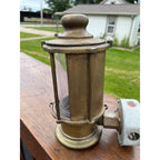 Antique Industrial Brass Nautical Ship's Lantern Wall Sconce CMW Co.