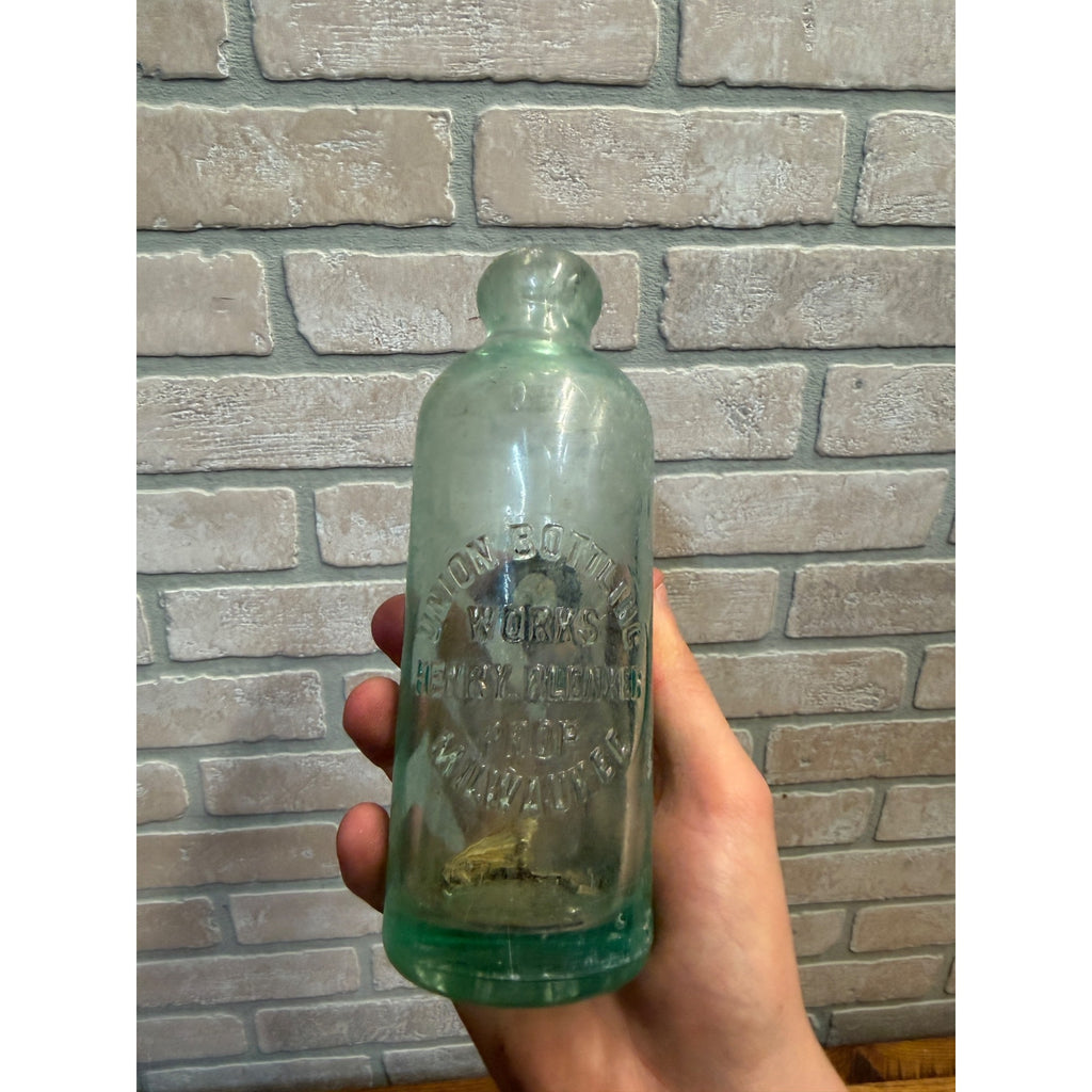 Vintage Union Bottling Works Henry Blenker Beer Bottle Milwaukee Wis Blob Hutch