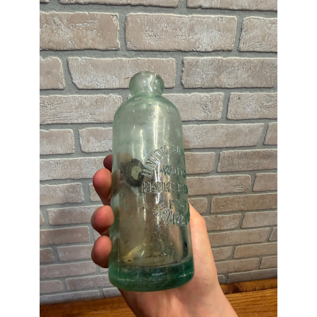 Vintage Union Bottling Works Henry Blenker Beer Bottle Milwaukee Wis Blob Hutch
