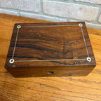 Vintage Wooden Dresser Jewelry Trinket Box Chest w/Mother of Pearl Inlaid