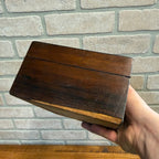 Vintage Wooden Dresser Jewelry Trinket Box Chest w/Mother of Pearl Inlaid