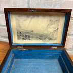 Vintage Wooden Dresser Jewelry Trinket Box Chest w/Mother of Pearl Inlaid