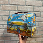 1960 American Thermos Co.Astronaut Space Theme Domed Lunch Box Atomic Age