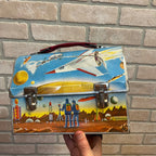 1960 American Thermos Co.Astronaut Space Theme Domed Lunch Box Atomic Age