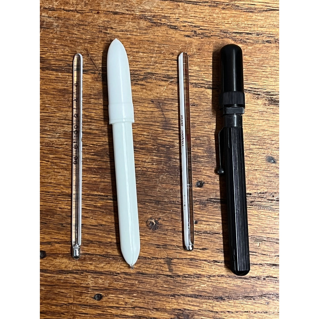 Vintage Lot (2) Oral Glass Tubes American Hospital Supply Tomac & Taylor Bond w/ Cases