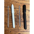 Vintage Lot (2) Oral Glass Tubes American Hospital Supply Tomac & Taylor Bond w/ Cases