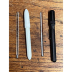 Vintage Lot (2) Oral Glass Tubes American Hospital Supply Tomac & Taylor Bond w/ Cases