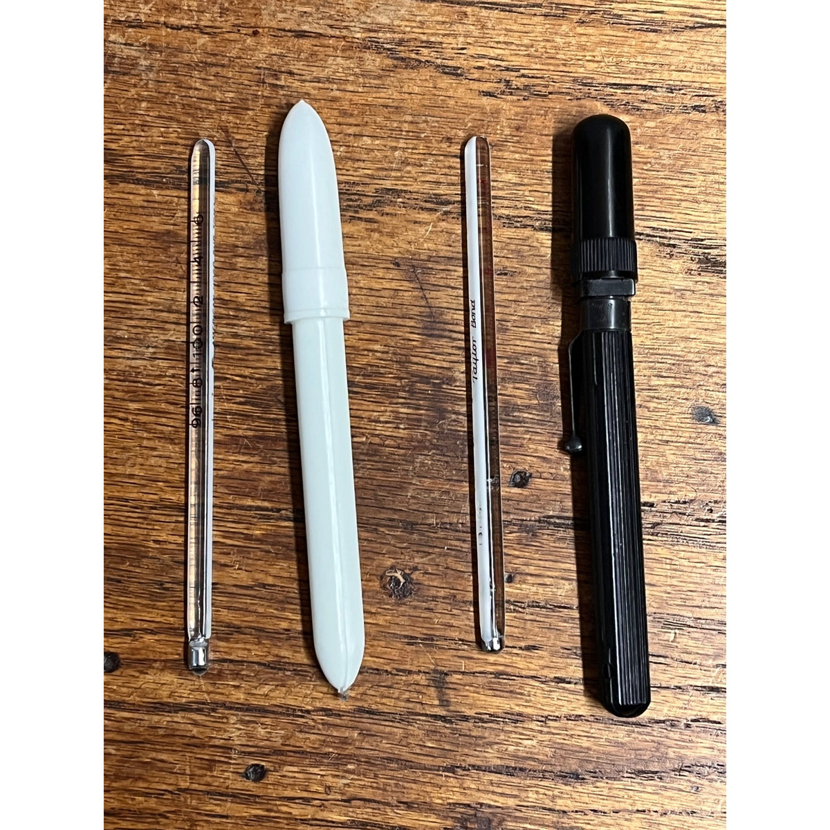 Vintage Lot (2) Oral Glass Tubes American Hospital Supply Tomac & Taylor Bond w/ Cases