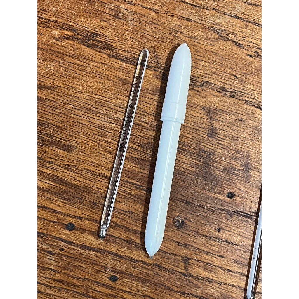 Vintage Lot (2) Oral Glass Tubes American Hospital Supply Tomac & Taylor Bond w/ Cases