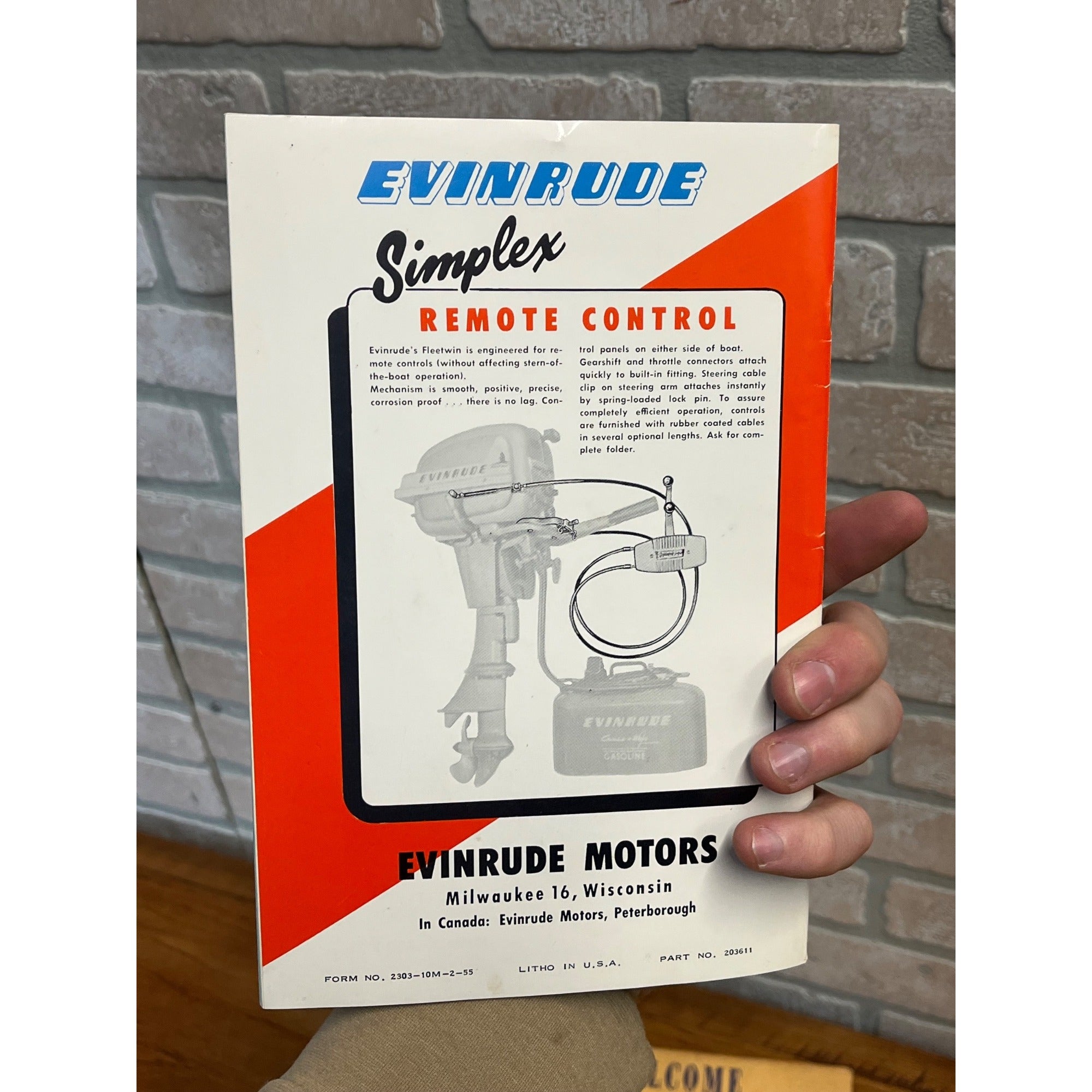 Vintage Evinrude Fleetwin 7.5 Aquasonic Engine Owner's Manual Model