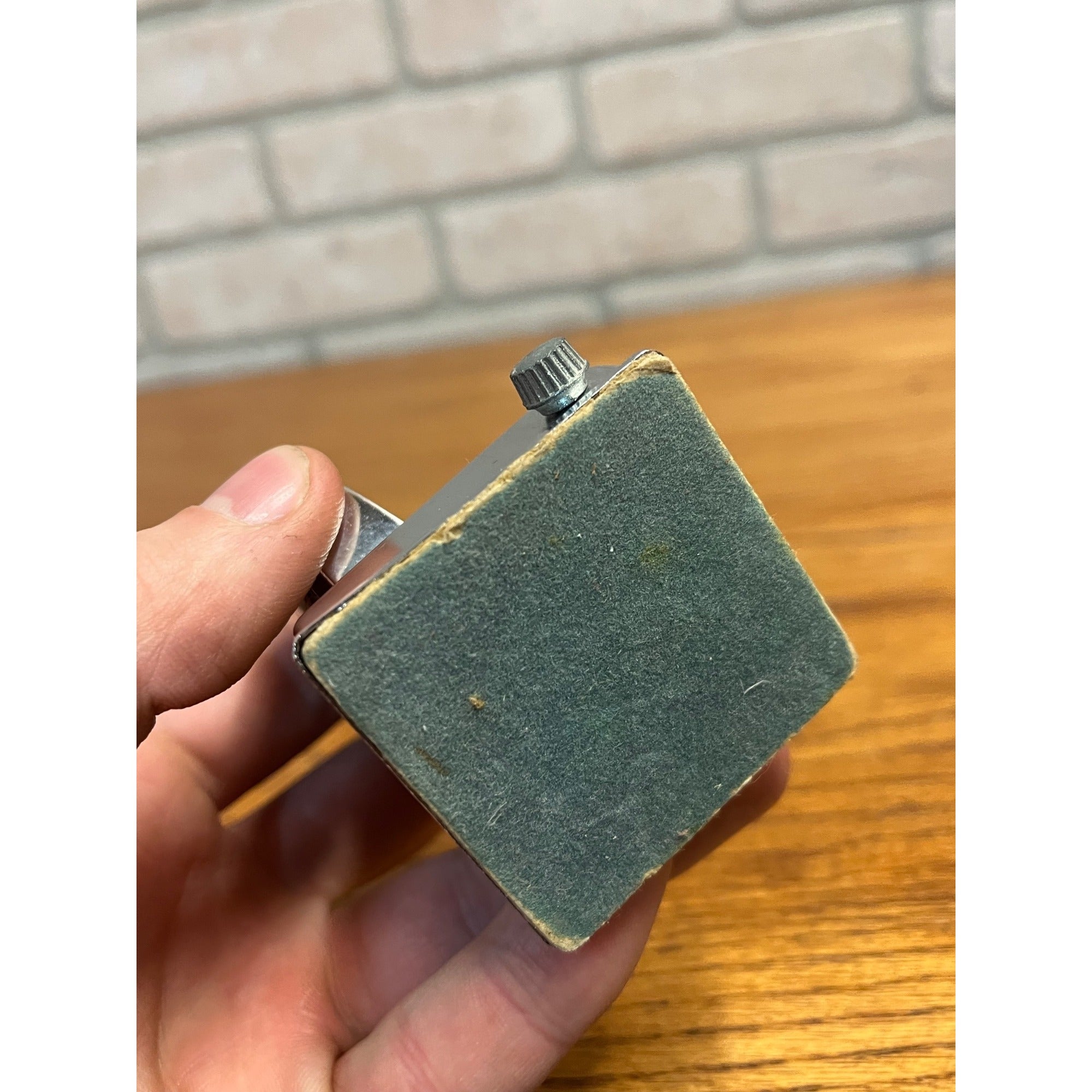 Vintage Perpetual Flip Mechanical Desktop Calendar Metal World Globe Map