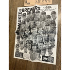 Milwaukee Brewers 20th Anniversary Poster 1970-1989 Yount Molitor Others